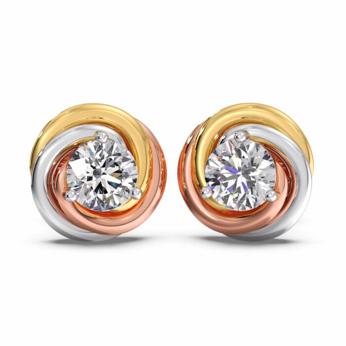 Aghna Solitaire Stud Earrings
