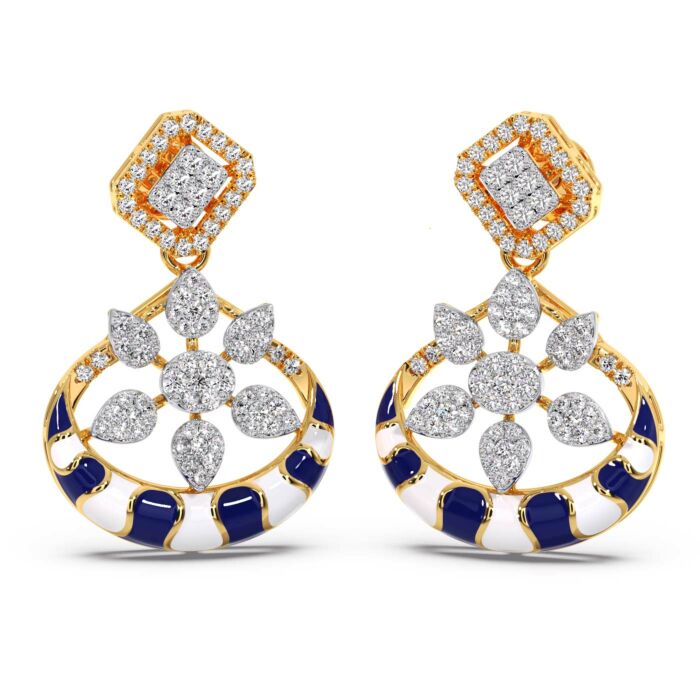 Ziva Enamel Diamond Earrings