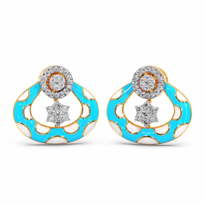 Chitrita Enamel Diamond Earrings