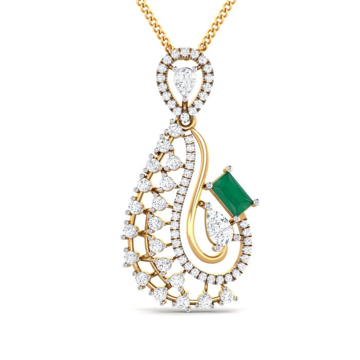 Dreamy Emerald Diamond Pendant