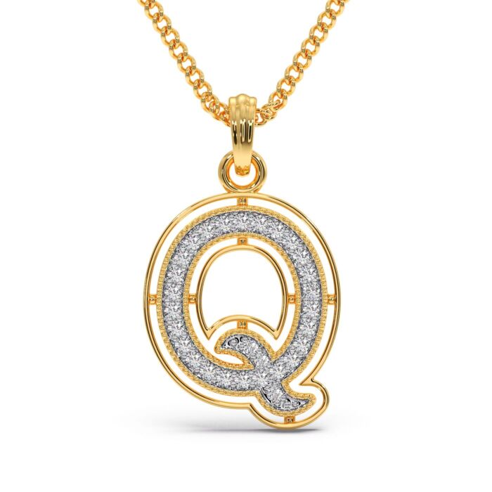 Quinn Alphabet Q Diamond Pendant