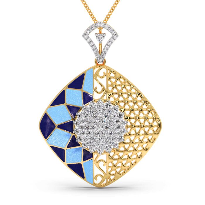 Ihina Enamel Diamond Pendant 