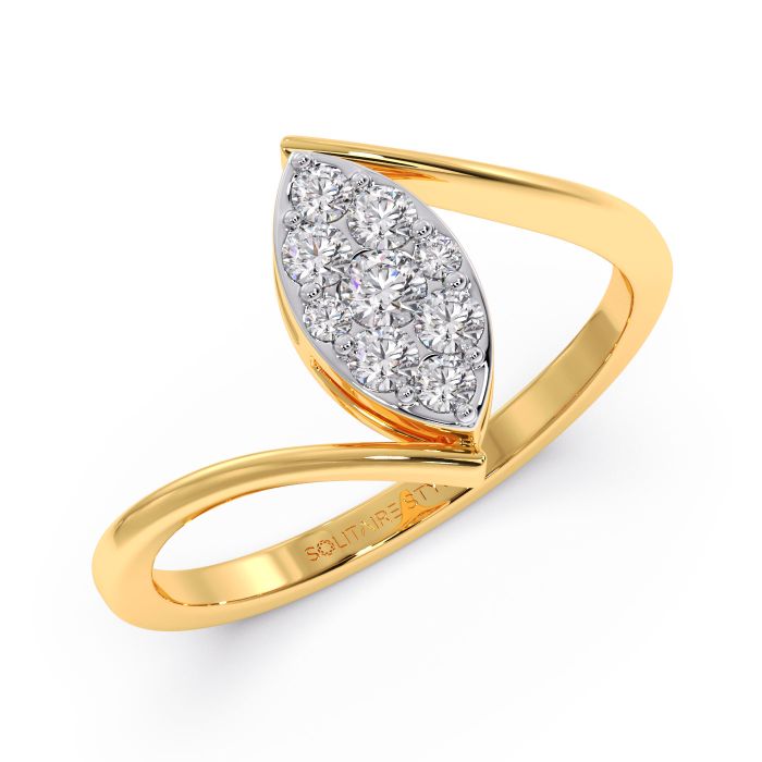 Frond Diamond Ring
