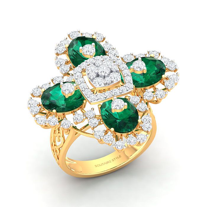 Four greens beauty ring