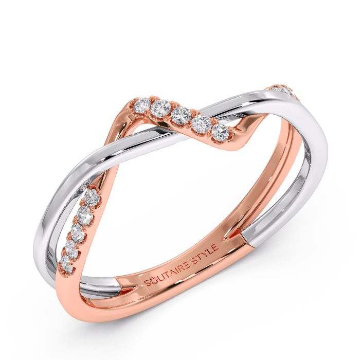 Contemporary Interwoven Diamond Ring