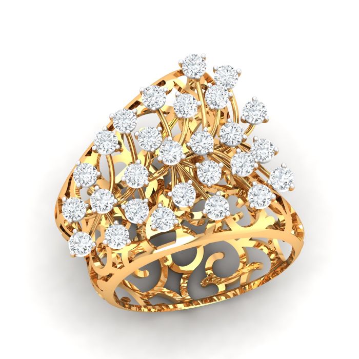 Queen crown diamond ring