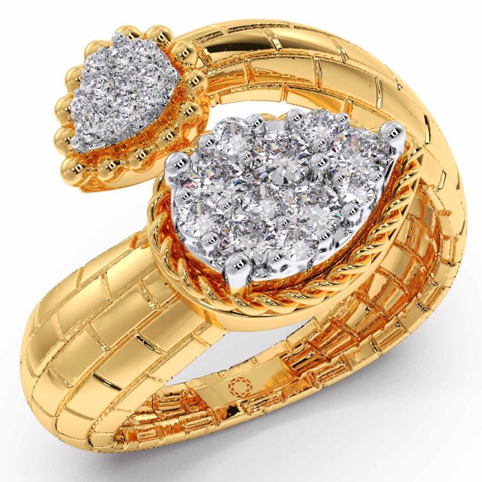 Gorgeous adjustable diamond ring