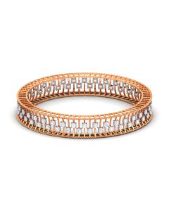 Double Layered Solitaitre Bangle