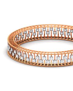 Double Layered Solitaitre Bangle