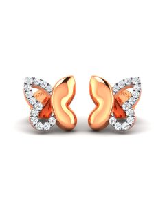 Mini Butterfly Diamond Earrings
