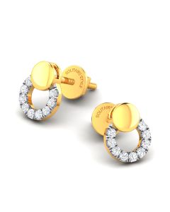 Tiny Hoop Diamond Earrings