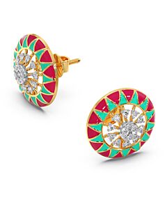 Vivita Enamel Diamond Earrings