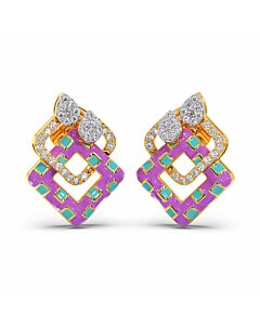 Sampriti Enamel Diamond Earrings