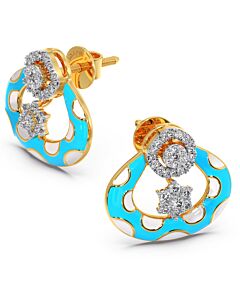 Chitrita Enamel Diamond Earrings