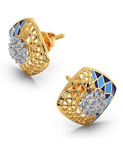 Giza Enamel Diamond Earrings