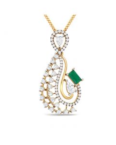 Dreamy Emerald Diamond Pendant