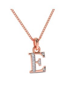 Eliza Alphabet E Diamond Pendant