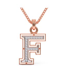 Freya Alphabet F Diamond Pendant