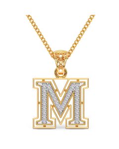 Mishka Alphabet M Diamond Pendant