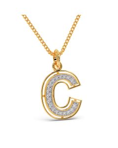 Charvi Alphabet C Diamond Pendant