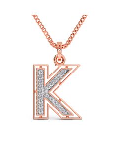 Kiah Alphabet K Diamond Pendant