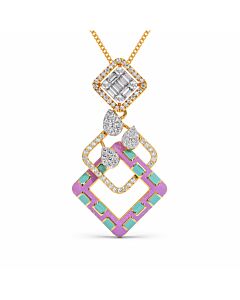 Tisya Enamel Diamond Pendant