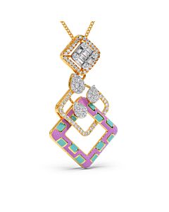 Tisya Enamel Diamond Pendant