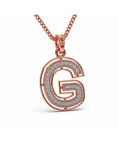 Gina Alphabet G Diamond Pendant