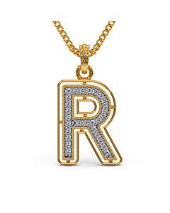 Rasika Alphabet R Diamond Pendant 