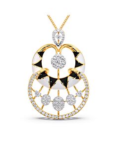 Aghna Enamel Diamond Pendant