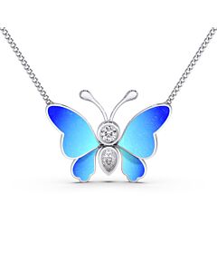 Gracious Butterfly Diamond Pendant