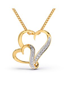 Entangled Diamond Heart Pendant