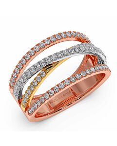 Chanchal three tone Diamond Ring