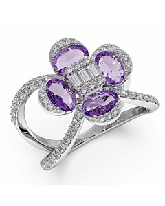 Lavender Cocktail Diamond Ring