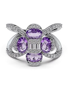 Lavender Cocktail Diamond Ring