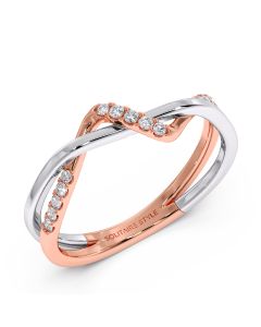Contemporary Interwoven Diamond Ring