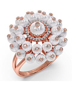 Meri Diamond Pearl Ring