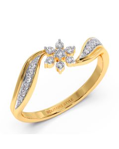 Charming Floral Diamond Ring