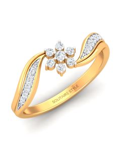 Charming Floral Diamond Ring