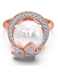 Erica Pearl Diamond Ring